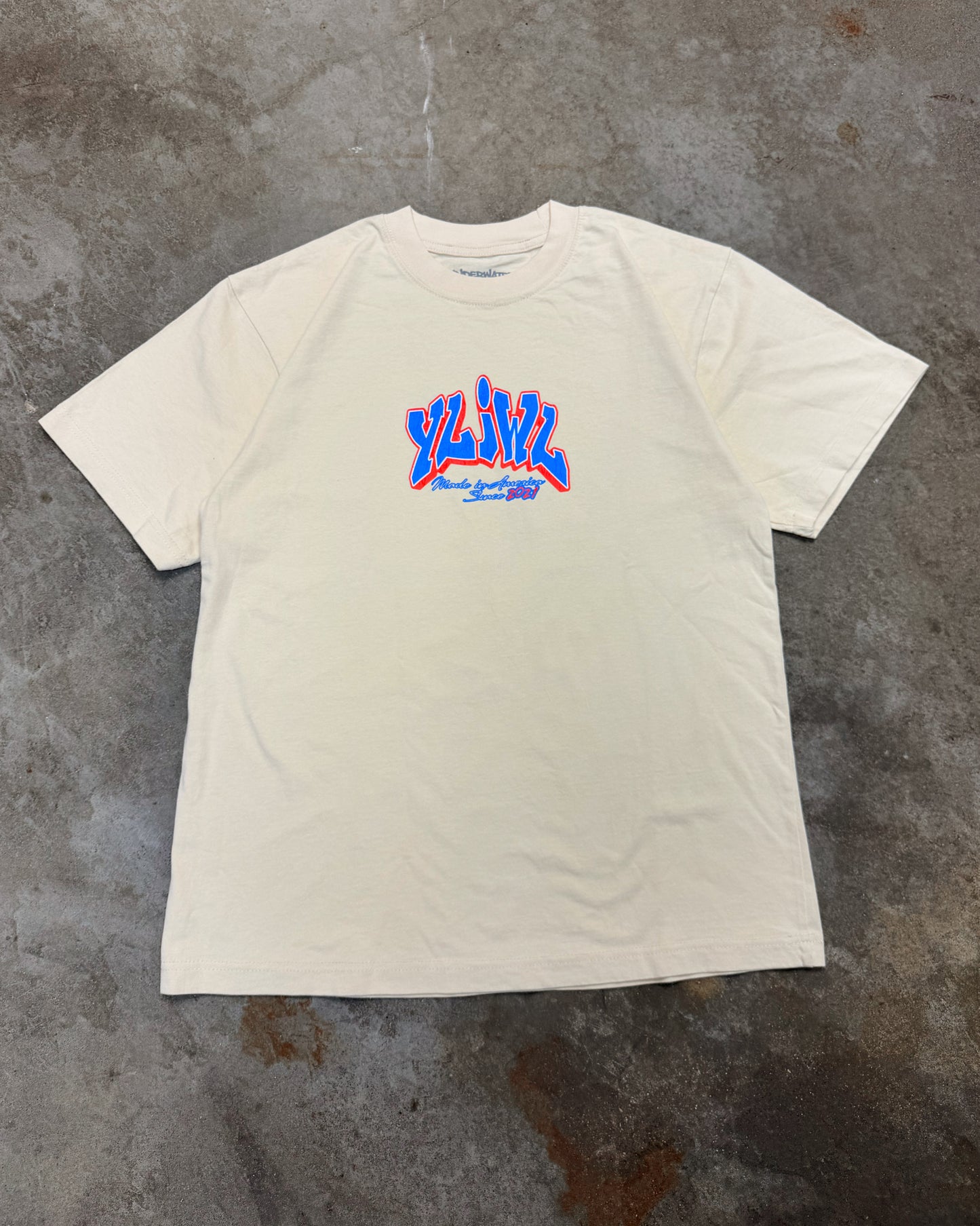 Cream "MADE IN AMERICA" YLWIL T-Shirt