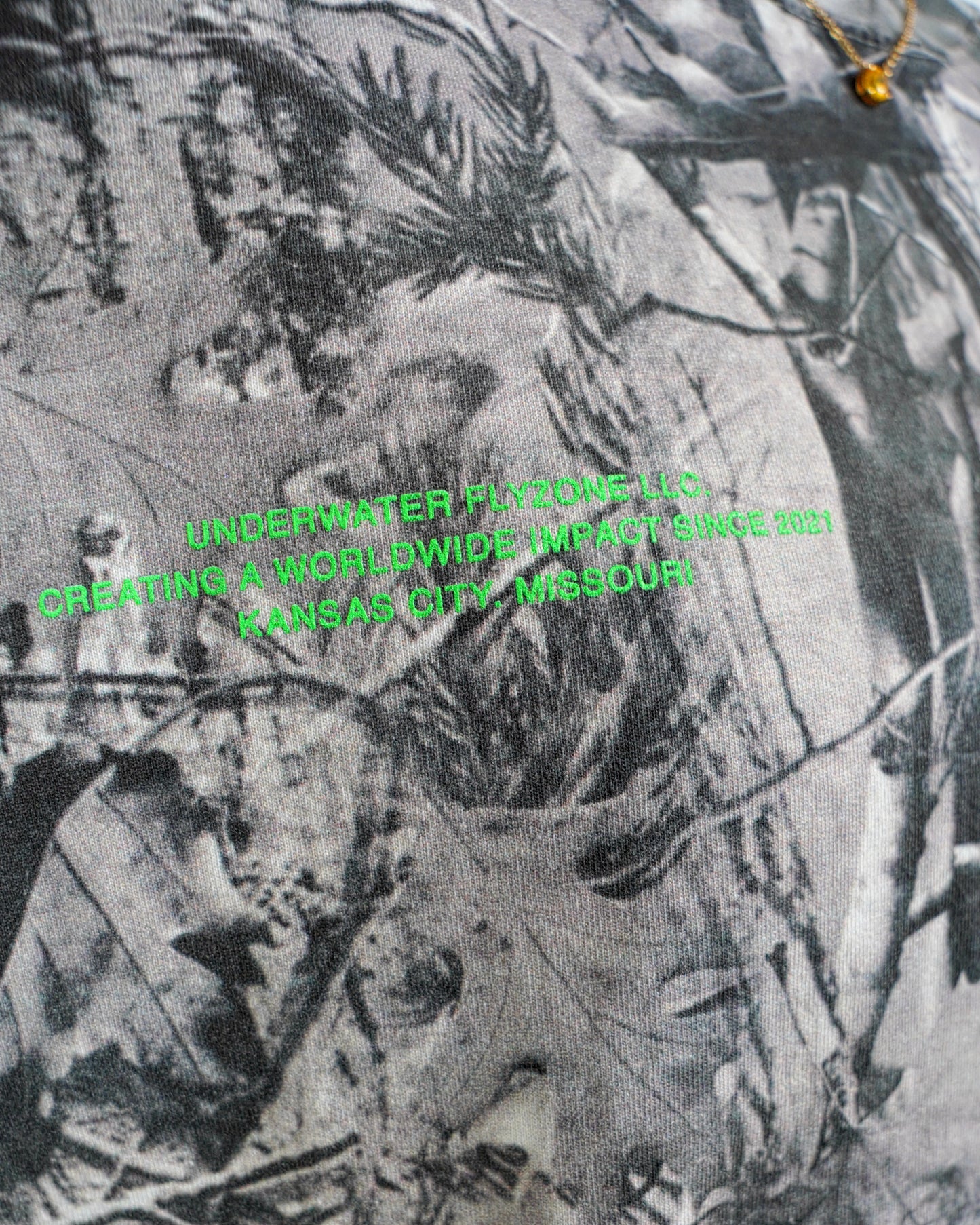 Green + B&W Camo "Your Life is Worth Living" Heavy Weight T-Shirt