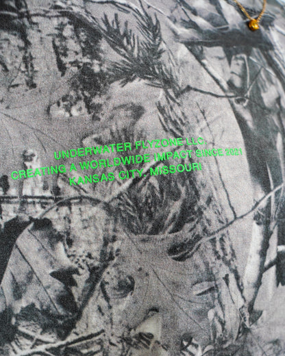 Green + B&W Camo "Your Life is Worth Living" Heavy Weight T-Shirt
