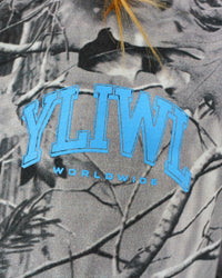 Blue + B&W Camo "Your Life is Worth Living" Heavy Weight T-Shirt