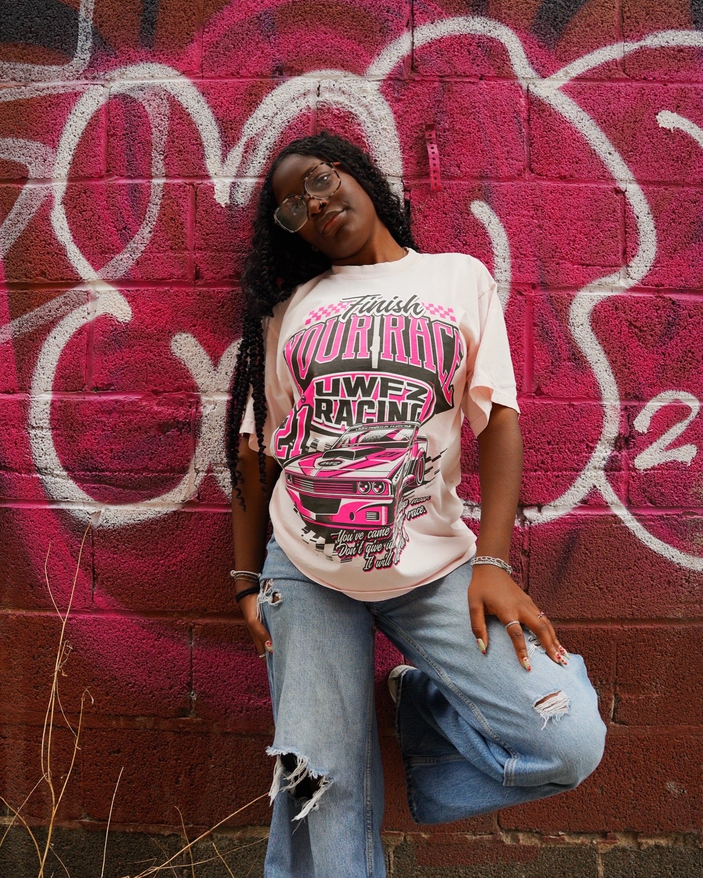 Pink on Pink "FINISH YOUR RACE" T-Shirt