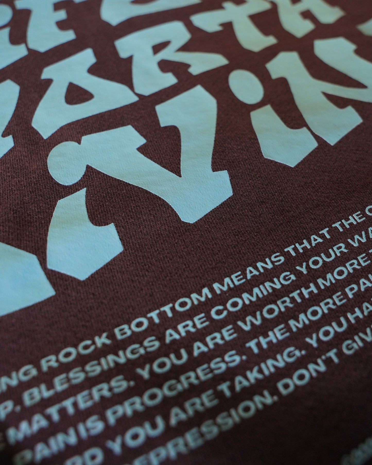 Teal + Vintage Black "YOUR LIFE IS WORTH LIVING" Hoodie (Collectors Edition)