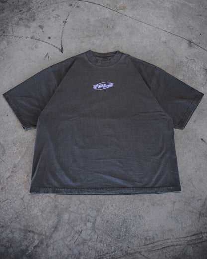 Vintage Black + Lavender "YOUNG PEOPLE LOVE JESUS" Oversized T-Shirt