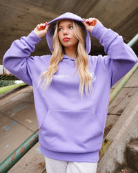 Purple "YOUR LIFE IS WORTH LIVING" Hoodie (Mid-Light Weight Hoodie)