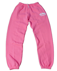 Pink + White PUFF PRINT "YLIWL" High Waist Sweatpant