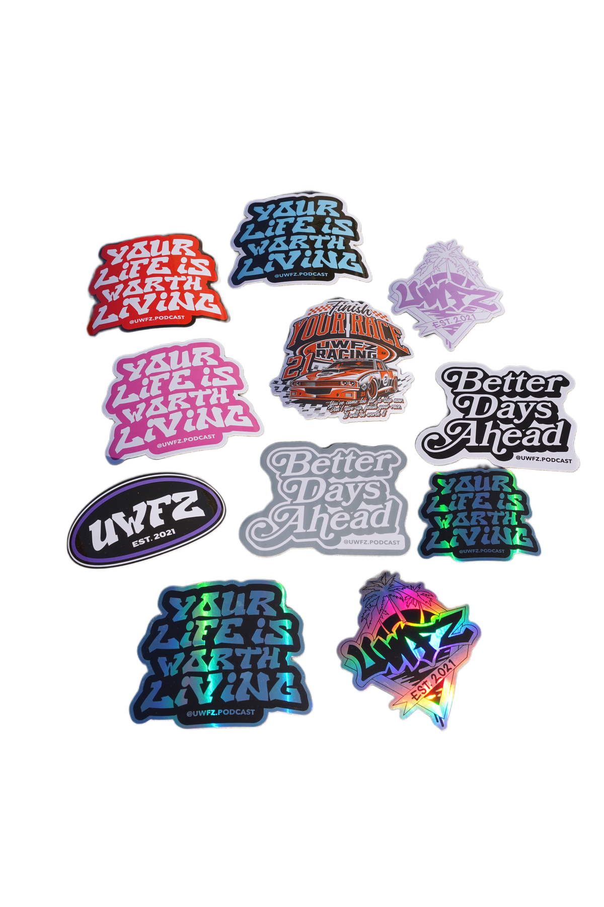 Uws Sticker 10 UWFZ 4X4 STICKERS, ALL LOGOS! – Underwater Flyzone