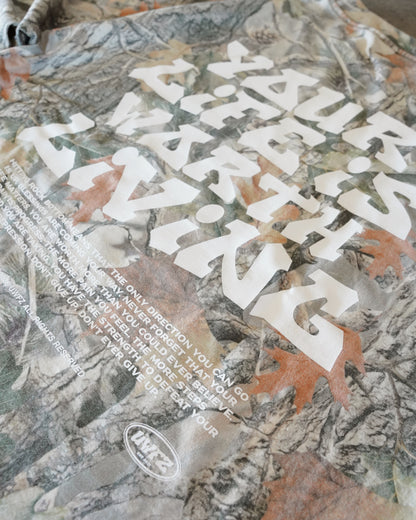 Camo "YOUR LIFE IS WORTH LIVING" Long Sleeve Tee