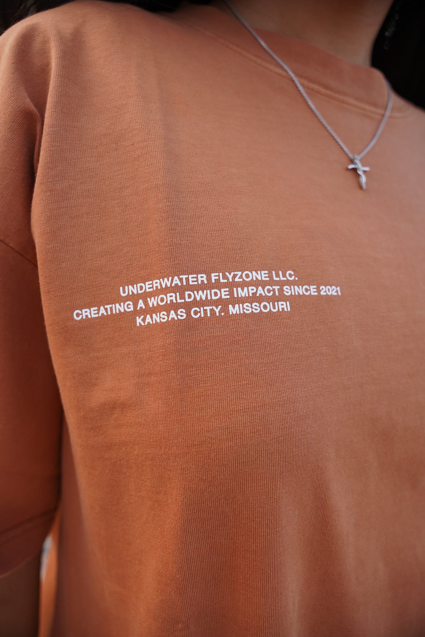 Burnt Orange + White "YOUR LIFE IS WORTH LIVING" Heavy Weight T-Shirt