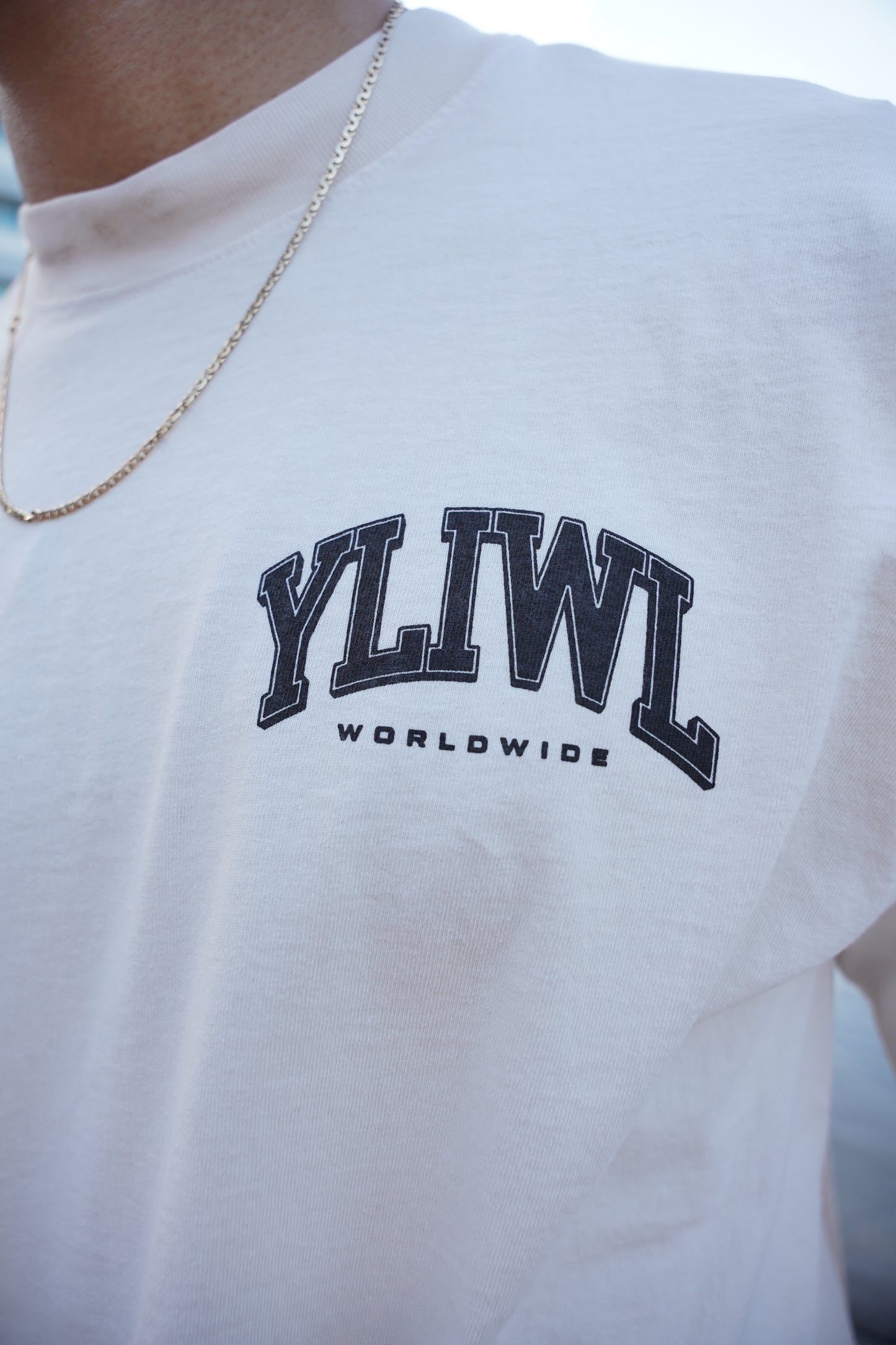 Cream + Black "YOUR LIFE IS WORTH LIVING" Heavy Weight T-Shirt
