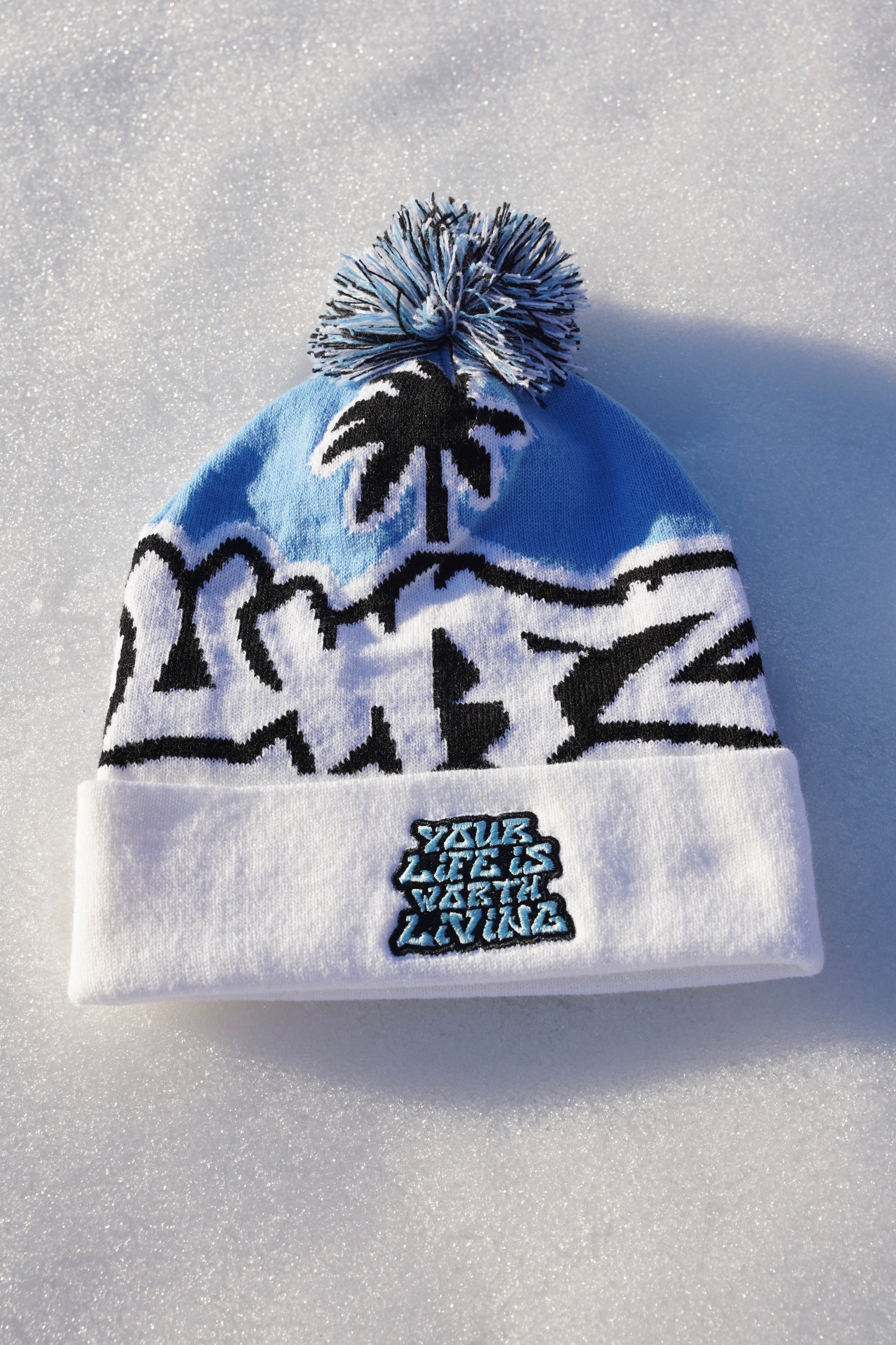 BLUE Palm Tree BEANIE!