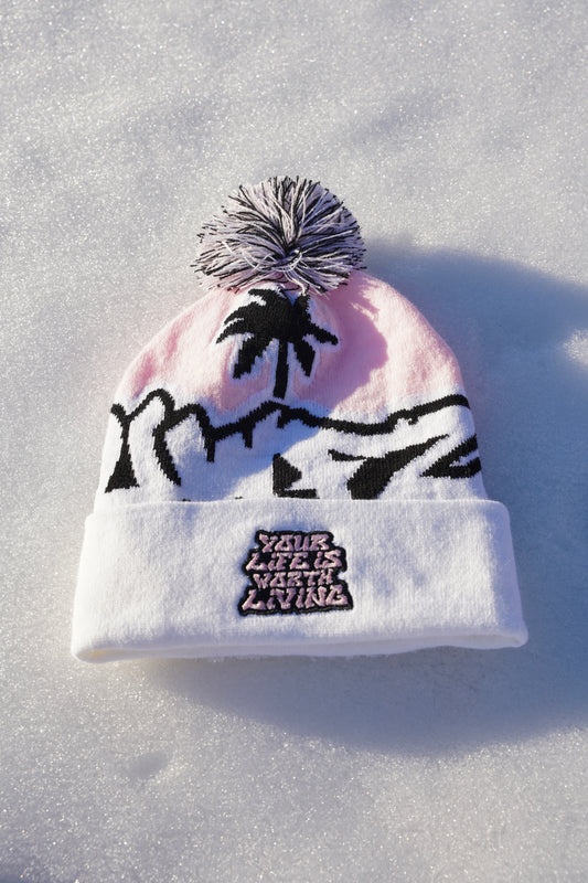 PINK Palm Tree BEANIE!