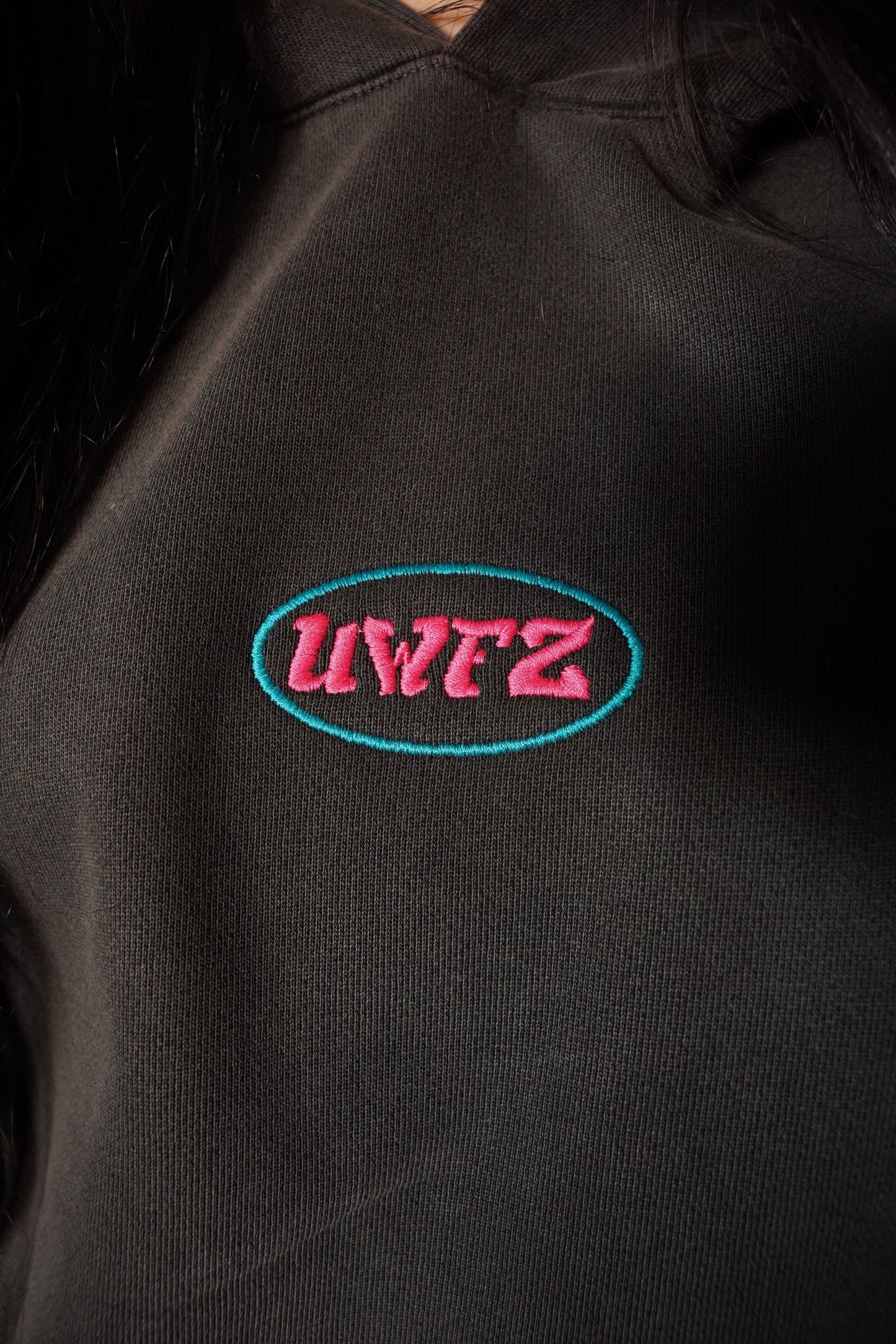 YLIWL Pink & Teal HeavyWeight Hoodie (Vintage Black)