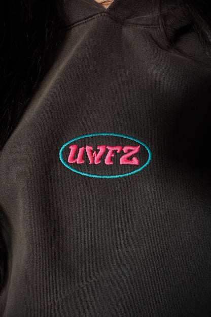 YLIWL Pink & Teal HeavyWeight Hoodie (Vintage Black)