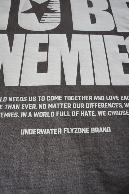 Tan + Brown "REFUSE TO BE ENEMIES" Oversized T-Shirt (LIMITED)