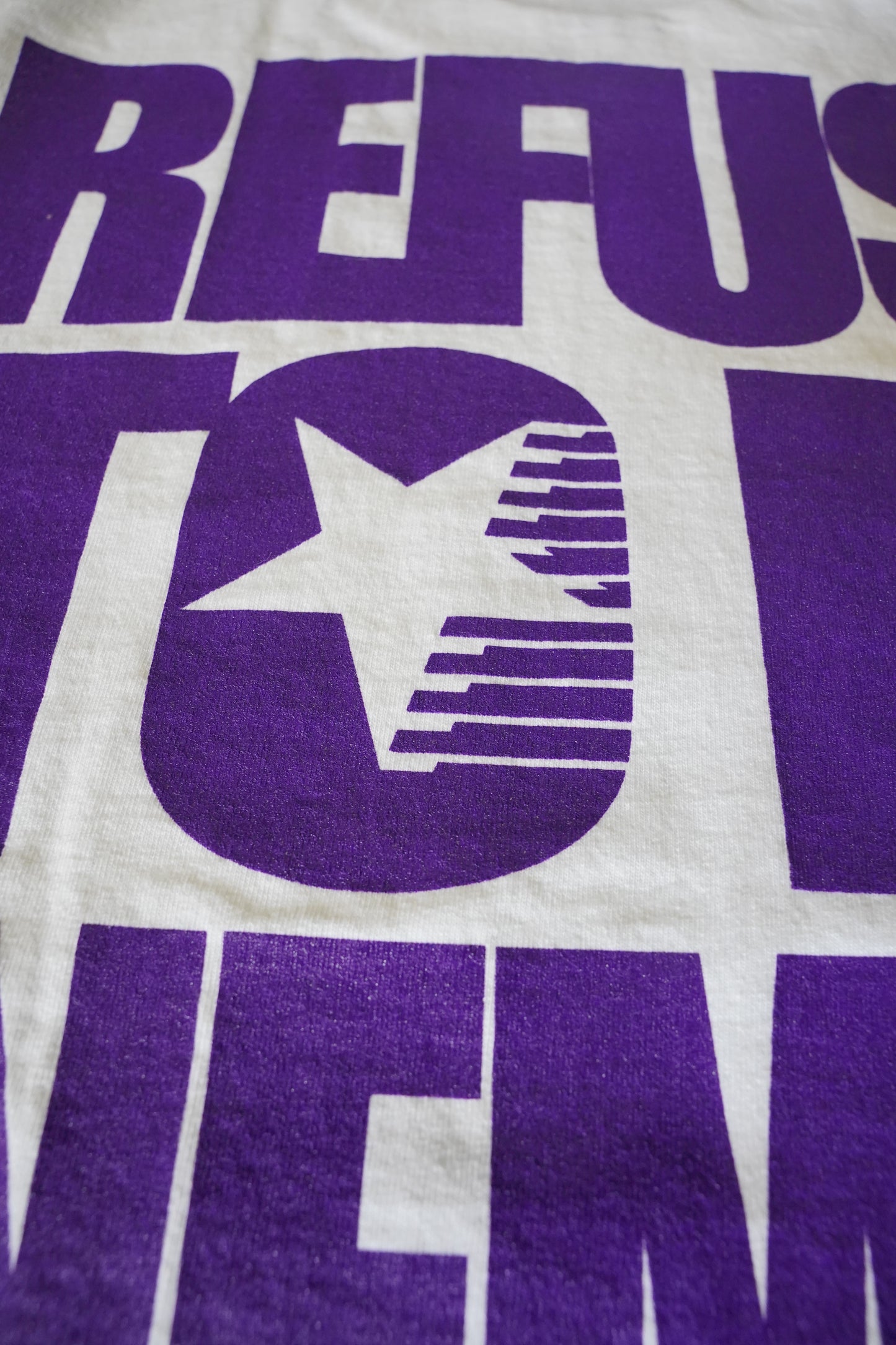 Purple + White "REFUSE TO BE ENEMIES" Oversized T-Shirt (LIMITED)