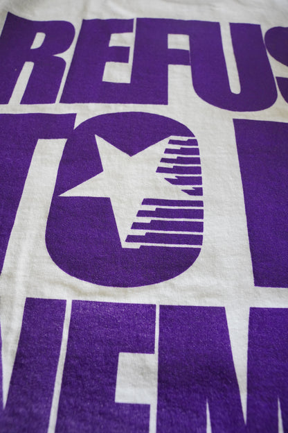 Purple + White "REFUSE TO BE ENEMIES" Oversized T-Shirt (LIMITED)