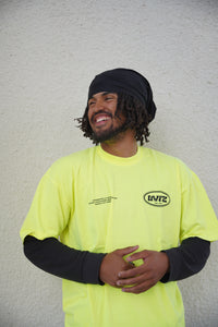 YOUR LIFE IS WORTH LIVING HEAVYWEIGHT TEE - NEON YELLOW