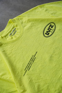 YOUR LIFE IS WORTH LIVING HEAVYWEIGHT TEE - NEON YELLOW