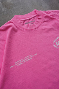 YOUR LIFE IS WORTH LIVING HEAVYWEIGHT TEE - NEON PINK
