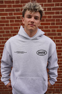 Grey + Black "YOUR LIFE IS WORTH LIVING" Hoodie (Mid-Light Weight Hoodie)