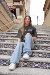 Black Mineral Washed "TU VIDA VALE LA PENA VIVIR" Heavy Weight T-Shirt