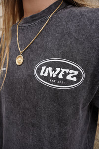 Black Mineral Washed "TU VIDA VALE LA PENA VIVIR" Heavy Weight T-Shirt