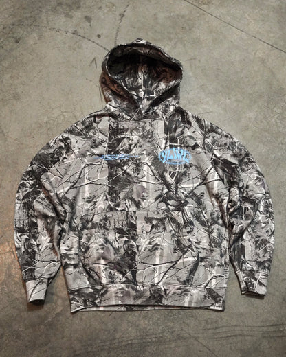 Camo + Powder Blue "YOUR LIFE IS WORTH LIVING" Hoodie (100% Cotton)