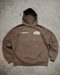 Brown Cheetah Print "YOUR LIFE IS WORTH LIVING" Hoodie (100% Cotton)
