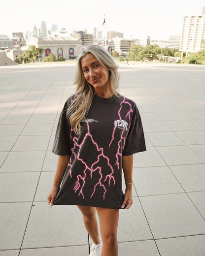 Pink Lightning "YOUR LIFE IS WORTH LIVING" Heavy Weight T-shirt