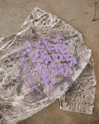 B&W Camo + Lavendar "Your Life is Worth Living" T-Shirt