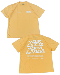 Vintage Sunflower "Your Life is Worth Living" T-Shirt