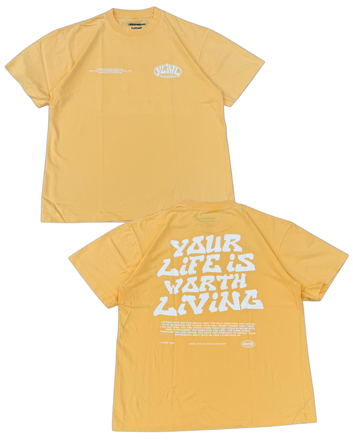 Vintage Sunflower "Your Life is Worth Living" T-Shirt