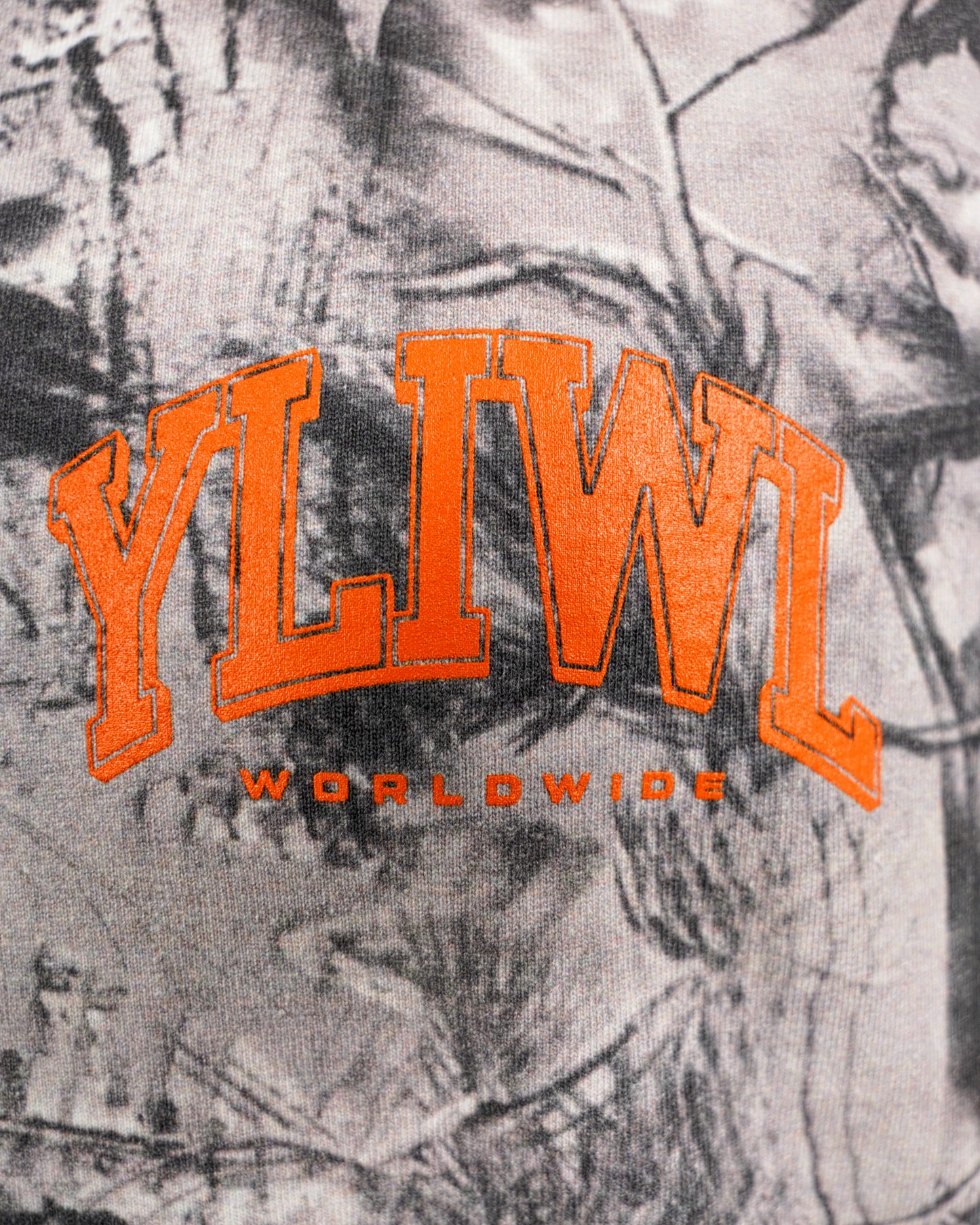 Orange + B&W Camo "Your Life is Worth Living" Heavy Weight T-Shirt