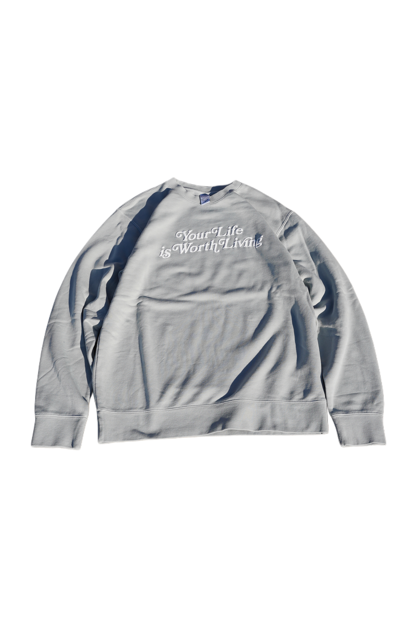 YOUR LIFE IS WORTH LIVING CREWNECK - Sage