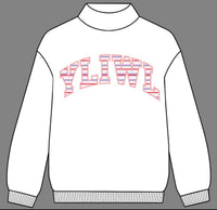 White + Stiped "YLIWL" Mockneck PREORDER! (Arrives mid/late November)